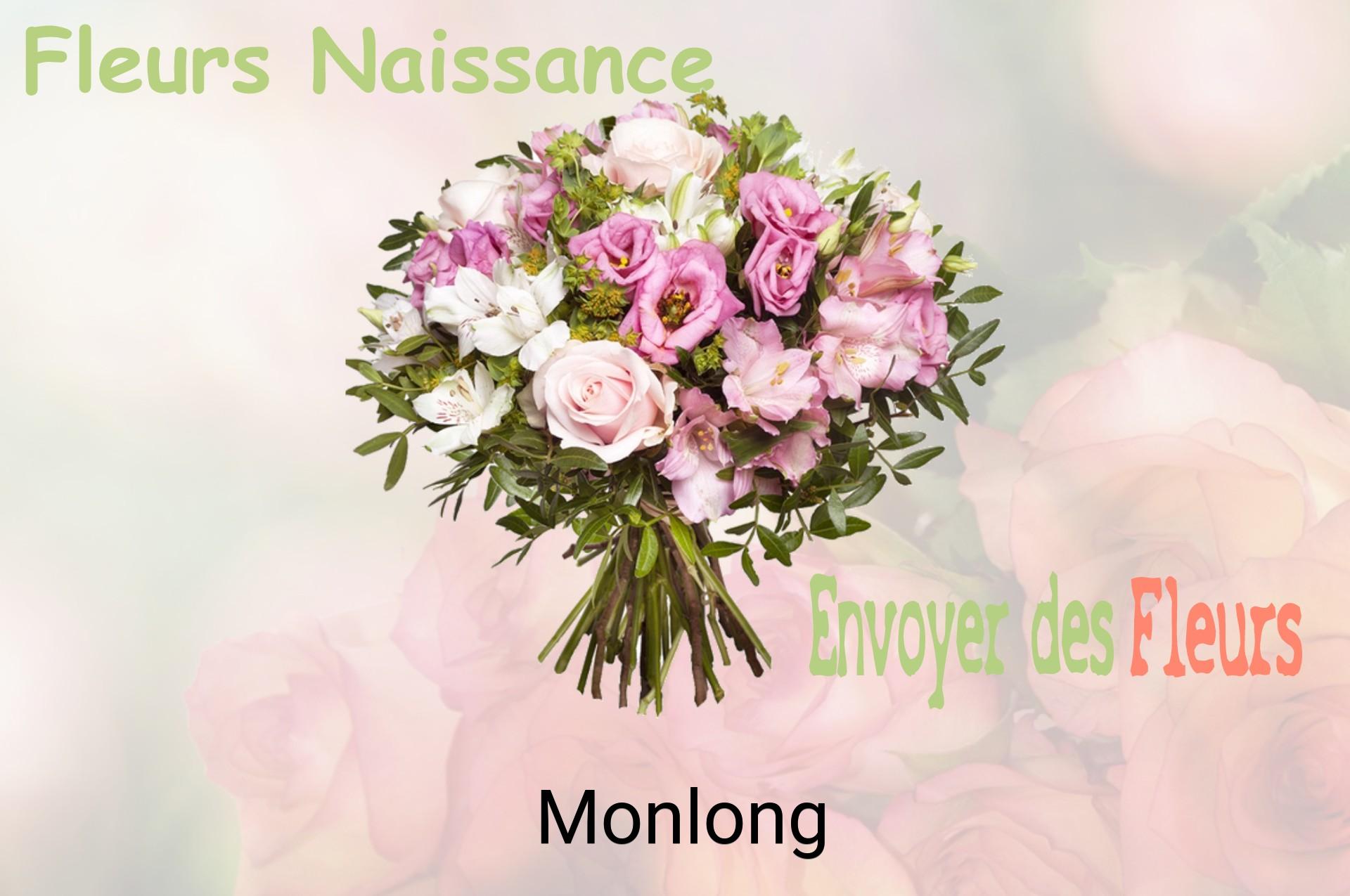 Bouquet de fleurs de naissance livré à Monlong